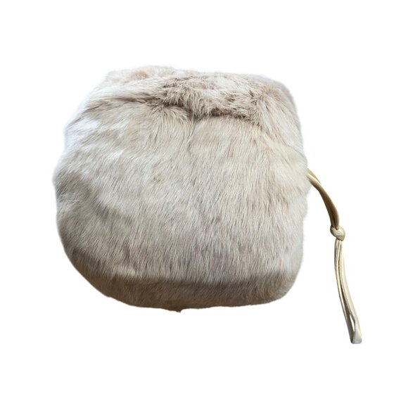 Vintage Handwarmer Muff Beige Fur Victorian Elegant Edwardian Winter - Picture 5 of 8